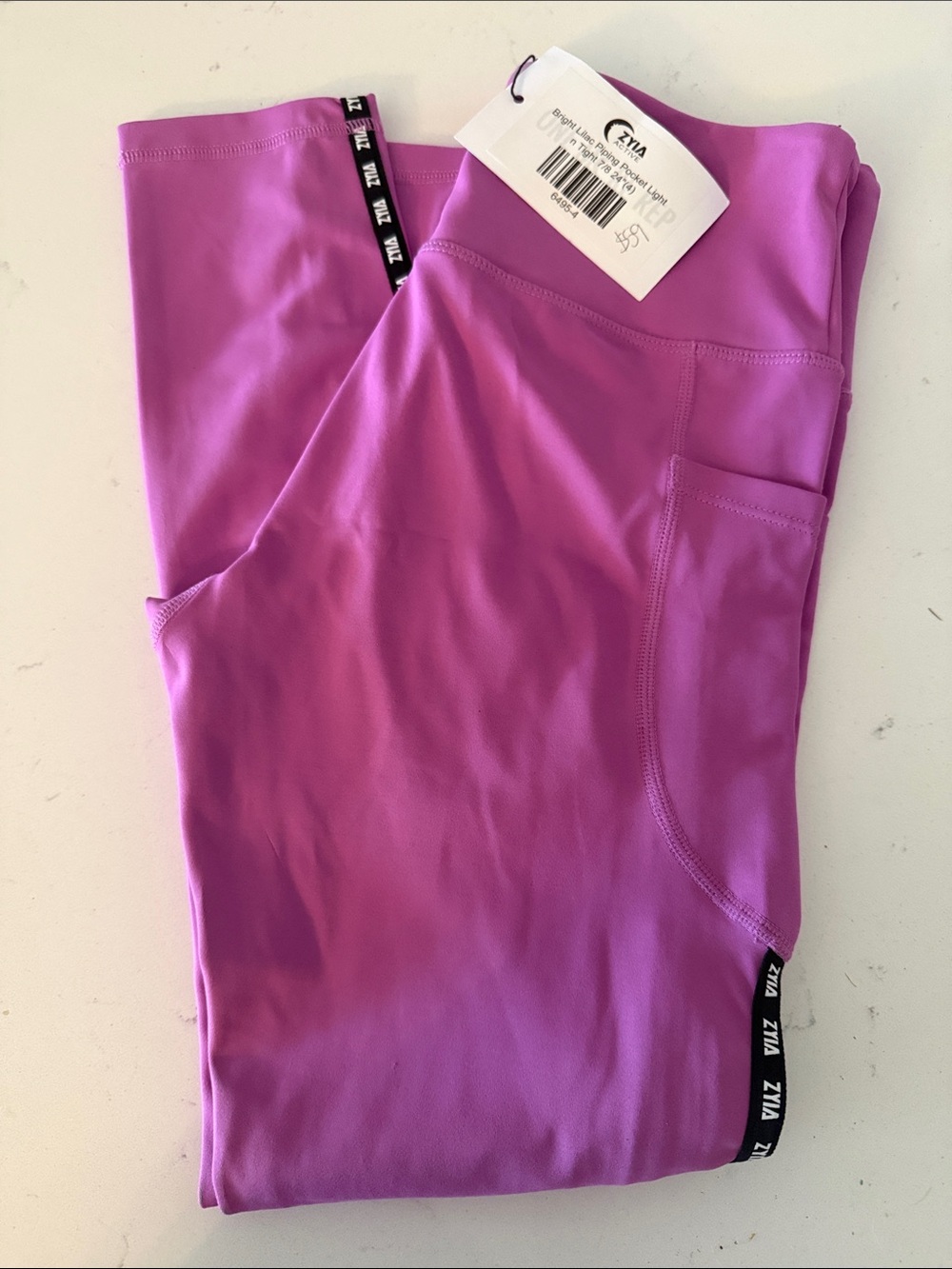 ZYIA Pink light and tight Leggings with Side Pocket